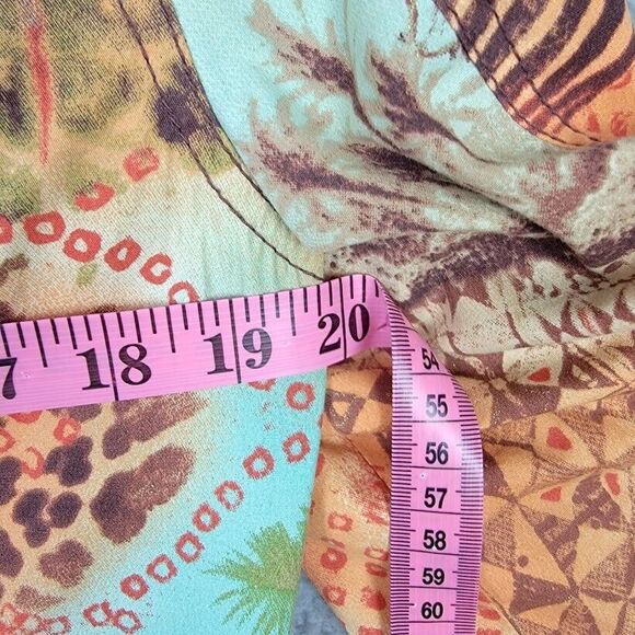 Maggy London Jacket Blazer Womens 12 Full Zip Colorful Africa Animals Artsy - Picture 7 of 16